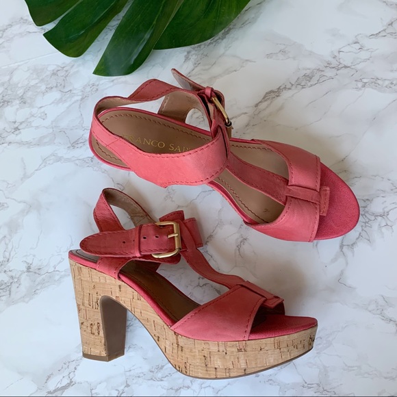 franco sarto pink sandals